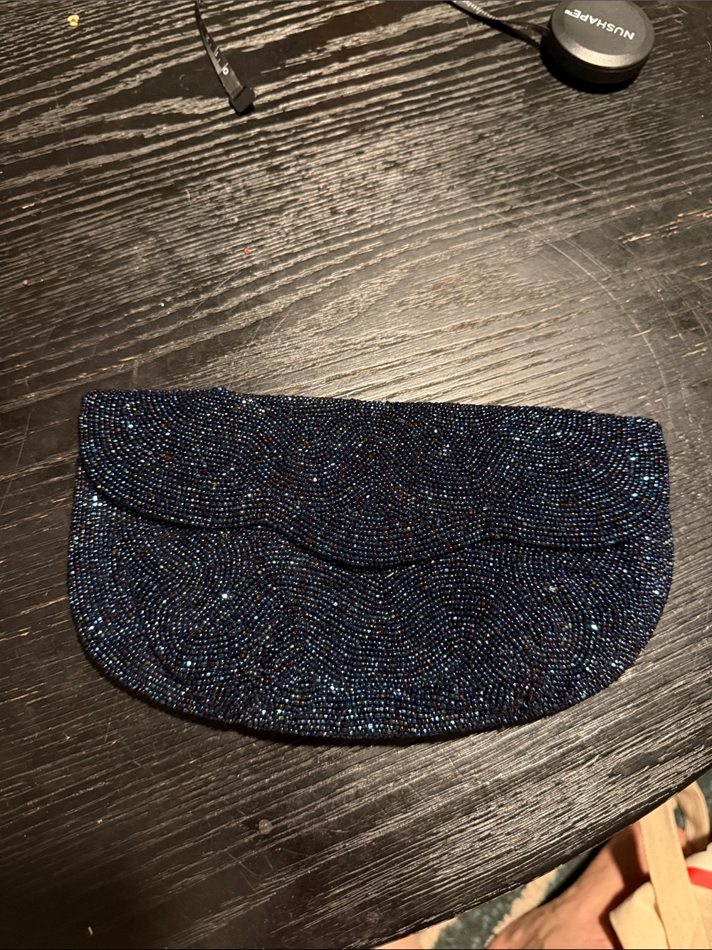 Vintage Beaded Navy Evening Clutch - Women Bags